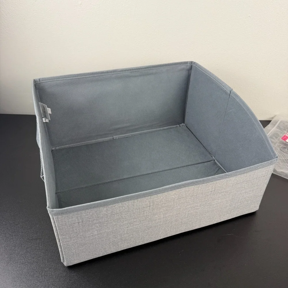 Thirty-One Your Way Display Bin Storage Organizer Women's Light Gray Crosshatch